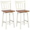 Set of 2 Swivel Bar Stools with 360° Swiveling and High Backrest